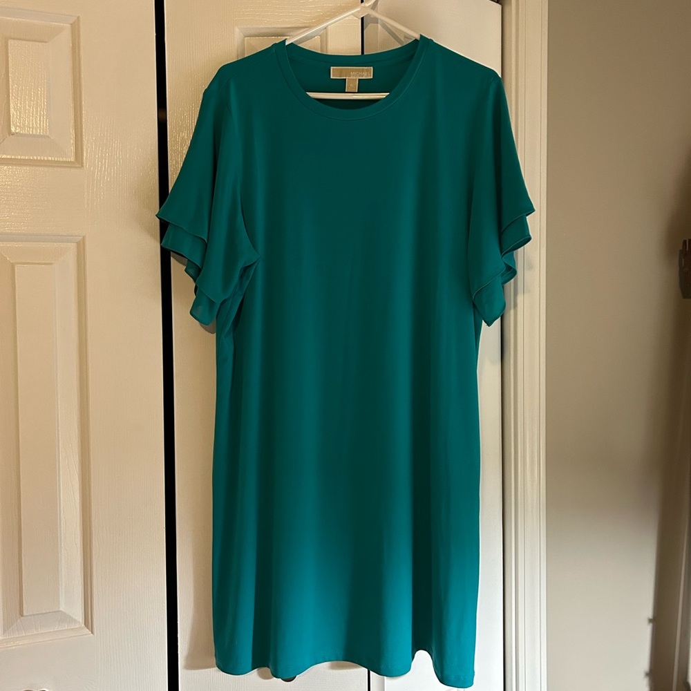 Michael Kors Size X Large Misses Short Sleeve Dress Flutter Sleeve